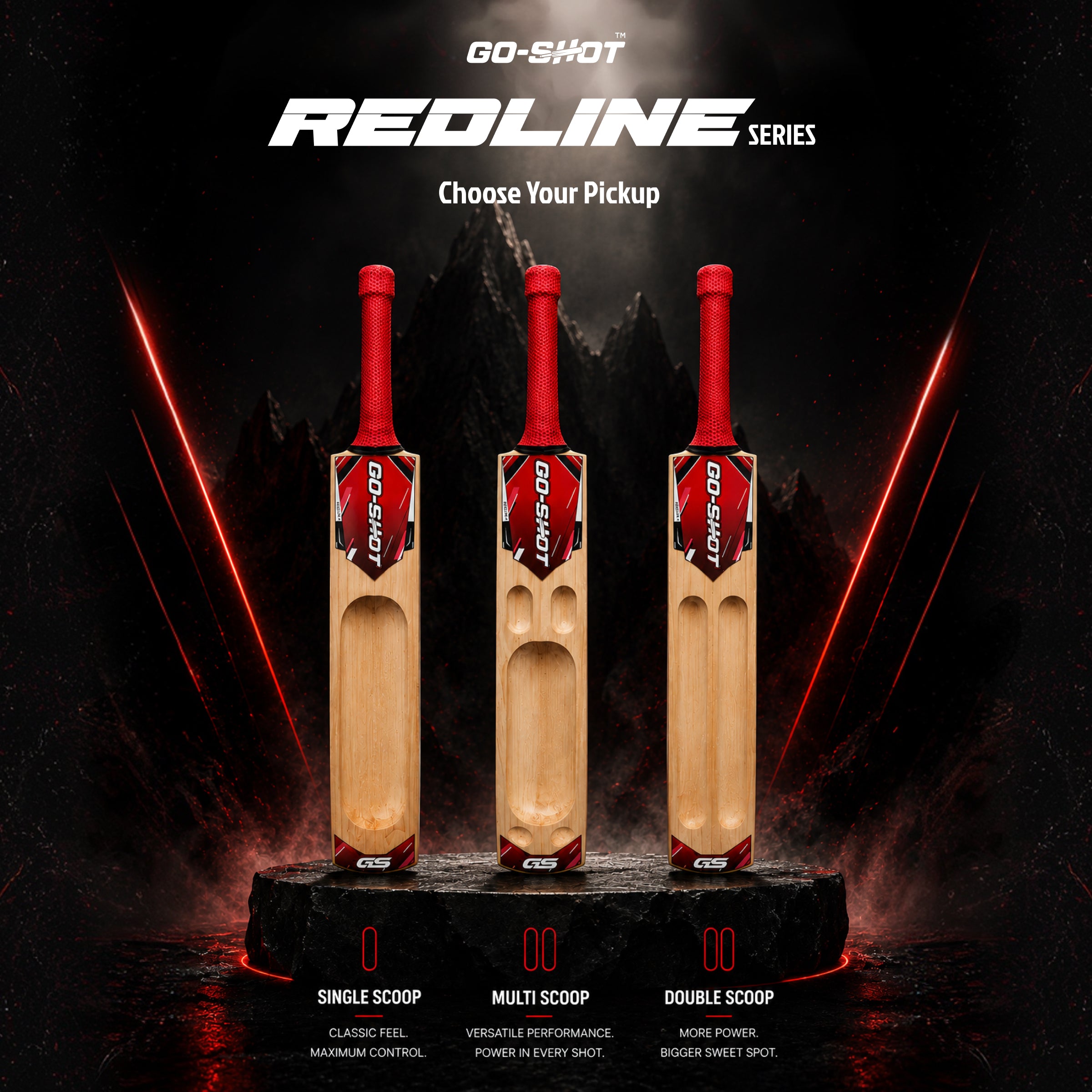 Redline Scoop Bat – Built for Hard Tennis Cricket